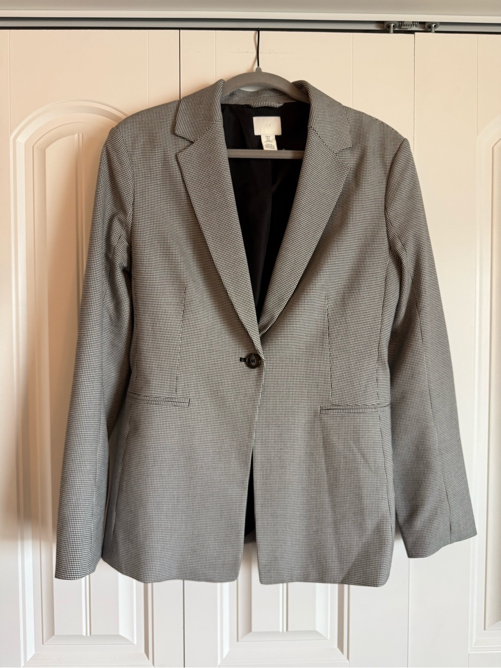 H&M Gray Single-Button Tailored Blazer